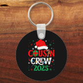 Christmas Cousin Crew 2025 Xmas Funny Matching Fam Sleutelhanger (Voorkant)