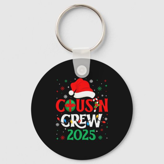 Christmas Cousin Crew 2025 Xmas Funny Matching Fam Sleutelhanger (Voorkant)