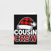 Christmas Cousin Crew Buffalo Red Plaid Pajamas Fa Kaart (Voorkant)