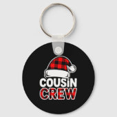 Christmas Cousin Crew Buffalo Red Plaid Pajamas Fa Sleutelhanger (Voorkant)
