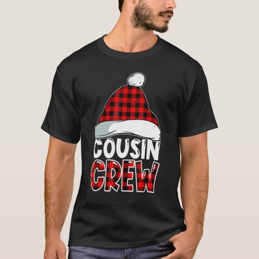 Christmas Cousin Crew Buffalo red Plaid Pajamas Fa T-shirt (Voorkant)