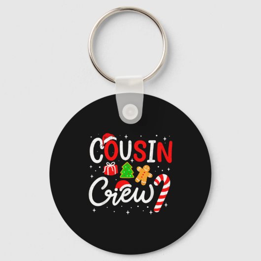 Christmas Cousin Crew Candy Cane Family Matching H Sleutelhanger (Voorkant)