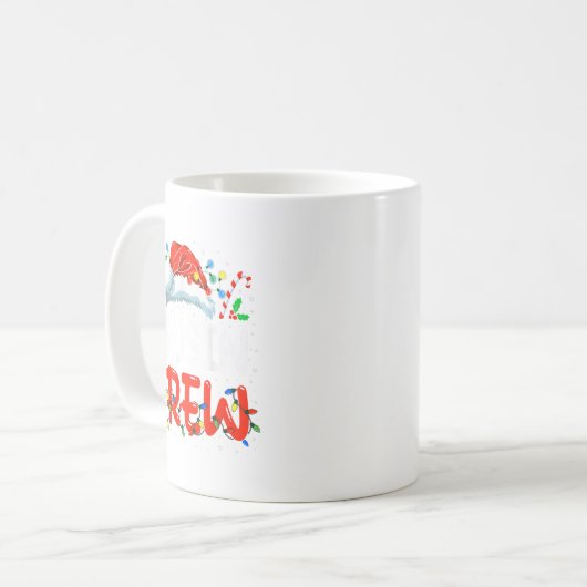 Christmas Cousin Crew Santa Hat Men Women Kids  Koffiemok (Voorkant links)