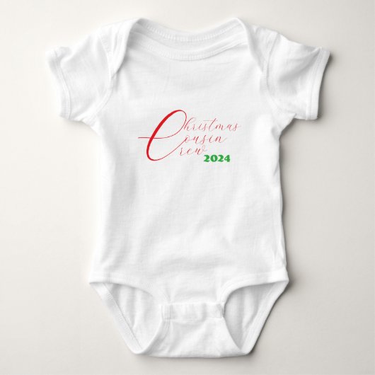 Christmas Cousin Crew Trendy Typografie Romper (Voorkant)