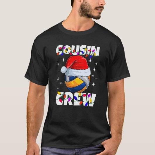 Christmas Cousin Crew Volley Ball Pajamas Family X T-shirt (Voorkant)