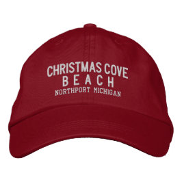 Christmas Cove Beach Michigan Baseball Hat Geborduurde Pet