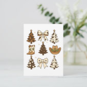 Christmas Cowboy Boots Western Santa Xmas Aankondigingskaart (Staand voorkant)