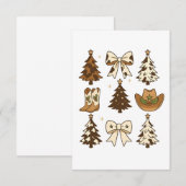 Christmas Cowboy Boots Western Santa Xmas Bedankkaart (Voorkant / Achterkant)