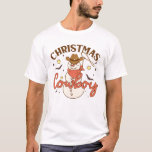 Christmas Cowboy Snowman Merry Xmas Retro Groovy F T-shirt<br><div class="desc">Christmas Cowboy Snowman Merry Xmas Retro Groovy For Kid. Fill your universe with Joy and Cheer with This Graphic Christmas Experience Featuring a snow man in front of a Christmas themed vintage sun set this is perfect for the folidays for everyone</div>