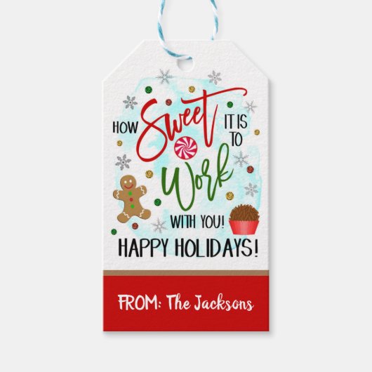 Christmas Coworker Gift Label Cadeaulabel (Voorkant)
