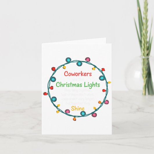 Christmas Coworkers Are Like Christmas Lights Funn Kaart (Voorkant)