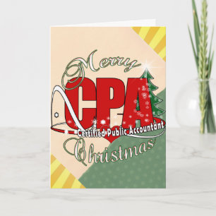 CHRISTMAS CPA Certified Public Accountant Feestdagen Kaart