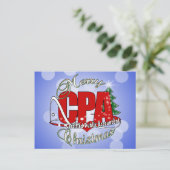 CHRISTMAS CPA Certified Public Accountant Feestdagenkaart (Staand voorkant)