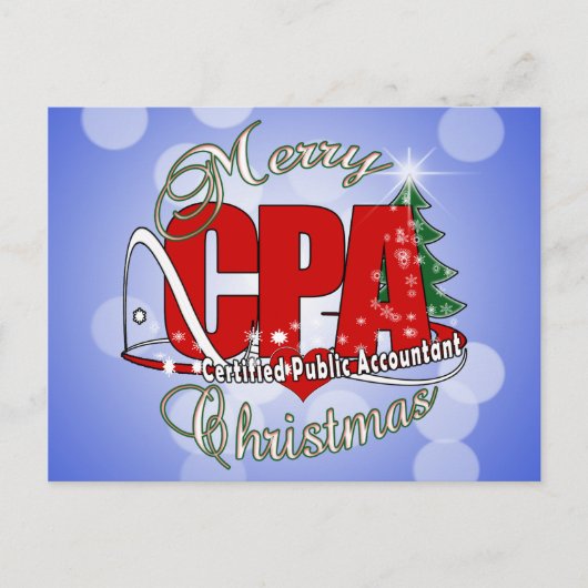 CHRISTMAS CPA Certified Public Accountant Feestdagenkaart (Voorkant)