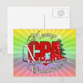 CHRISTMAS CPA Certified Public Accountant Feestdagenkaart (Voorkant / Achterkant)