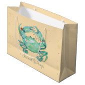 Christmas Crab Beach Groot Cadeauzakje (Voorkant Gekanteld)