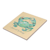 Christmas Crab Beach Tegeltje (Zijkant)