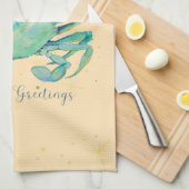 Christmas Crab Beach Theedoek (Quarter Fold)