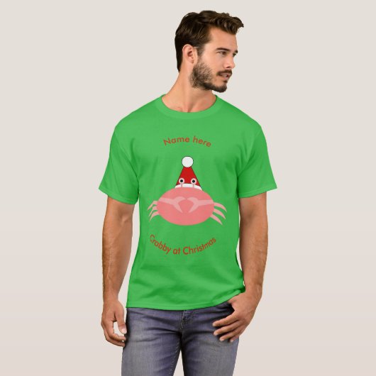 Christmas Crab Custom T Shirt (Voorkant volledig)