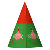 Christmas Crab Party Pet Feesthoedjes (Achterkant)