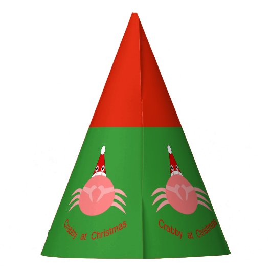 Christmas Crab Party Pet Feesthoedjes (Achterkant)