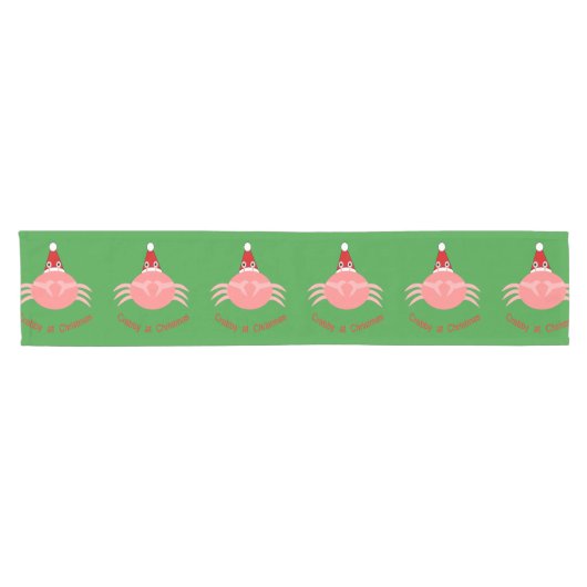 Christmas Crab Table Runner Korte Tafelloper (Horizontaal)