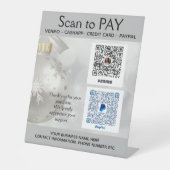 Christmas Craft Show Ideeën VenmoPay Hier Reclamebord Met Voetstuk (Voorkant)