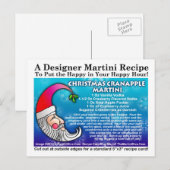 Christmas Cranapple Martini Recept Briefkaart (Voorkant / Achterkant)