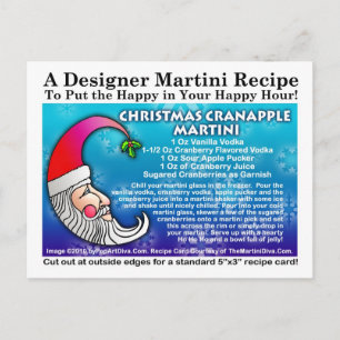 Christmas Cranapple Martini Recept Briefkaart