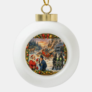 Christmas Crash Keramische Bal Ornament