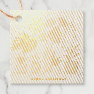 Christmas Cream Green Potted Planten Bedankjes Labels