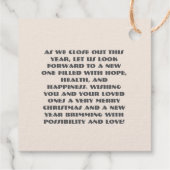 Christmas Cream Green Potted Planten Bedankjes Labels (Achterkant)