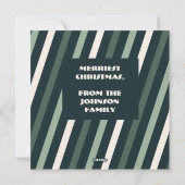 Christmas Cream Green Potted Planten Feestdagenkaart (Achterkant)