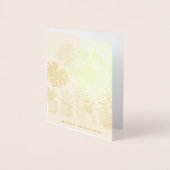 Christmas Cream Green Potted Planten Folie Kaarten (Voorkant)