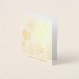 Christmas Cream Green Potted Planten Folie Kaarten