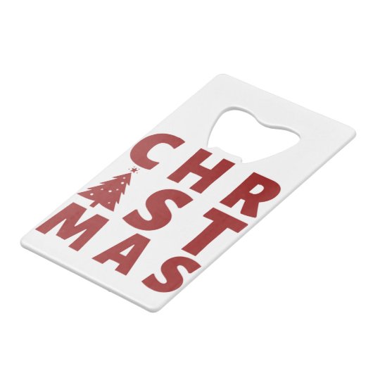 CHRISTMAS CREDITKAART FLESSENOPENER (Achterkant Gekanteld)