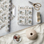 Christmas Creëer Your Own 6 Fotocollage Cadeaupapier<br><div class="desc">Maak uw geschenken onvergetelijk met dit aanpasbare zwart-wit foto collage inpakpapier. Met een minimalistisch ontwerp en een elegante lay-out is het perfect om uw favoriete herinneringen op een stijlvolle manier te presenteren. Personaliseer het met uw eigen foto's en tekst voor een trendy en unieke touch die een vrolijke en heldere...</div>