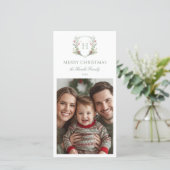 Christmas Crest 2 foto Feestdagenkaart (Staand voorkant)