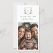 Christmas Crest 2 foto Feestdagenkaart (Voorkant)