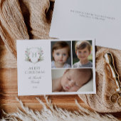Christmas Crest 3 Photo Feestdagenkaart