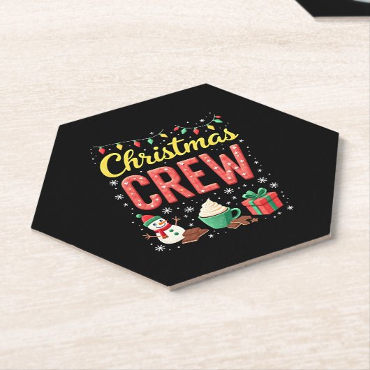 Christmas Crew (1) Kartonnen Onderzetters (Schuin)