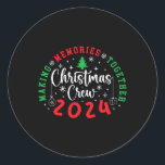 Christmas Crew 2024 Samen Herinneringen maken Xmas Ronde Sticker<br><div class="desc">Christmas Crew 2024 Herinneringen maken samen Xmas Pyjama's</div>