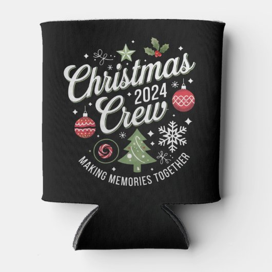 Christmas Crew 2024Familie Matching Kerstfeest Blikjeskoeler (Voorkant)