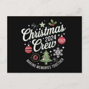 Christmas Crew 2024Familie Matching Kerstfeest Briefkaart