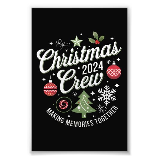 Christmas Crew 2024Familie Matching Kerstfeest Foto Afdruk (Voorkant)