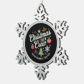 Christmas Crew 2024Familie Matching Kerstfeest Tin Sneeuwvlok Ornament (Rechts)