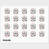 Christmas Crew 2025 Bijpassende Familie Groep Xmas Ronde Sticker (Vel)