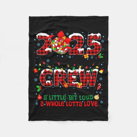 Christmas Crew 2025 Family Christmas Matching Xmas Fleece Deken (Voorkant)
