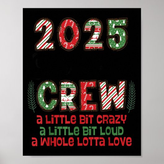 Christmas Crew 2025 Family Christmas Matching Xmas Poster (Voorkant)