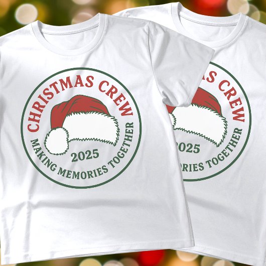 Christmas Crew 2025 Family Xmas Holiday Memories T-shirt
